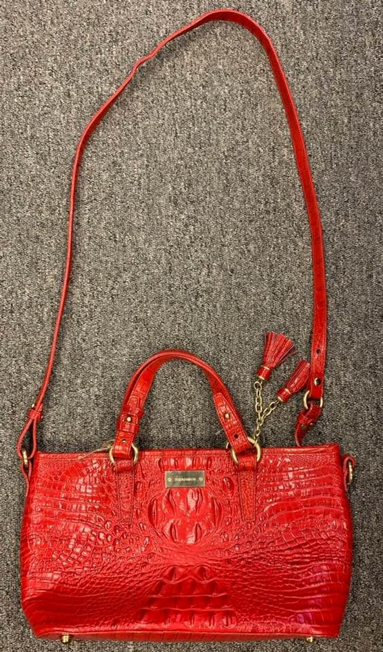 Leather handbag Brahmin Red in Leather - 28267345