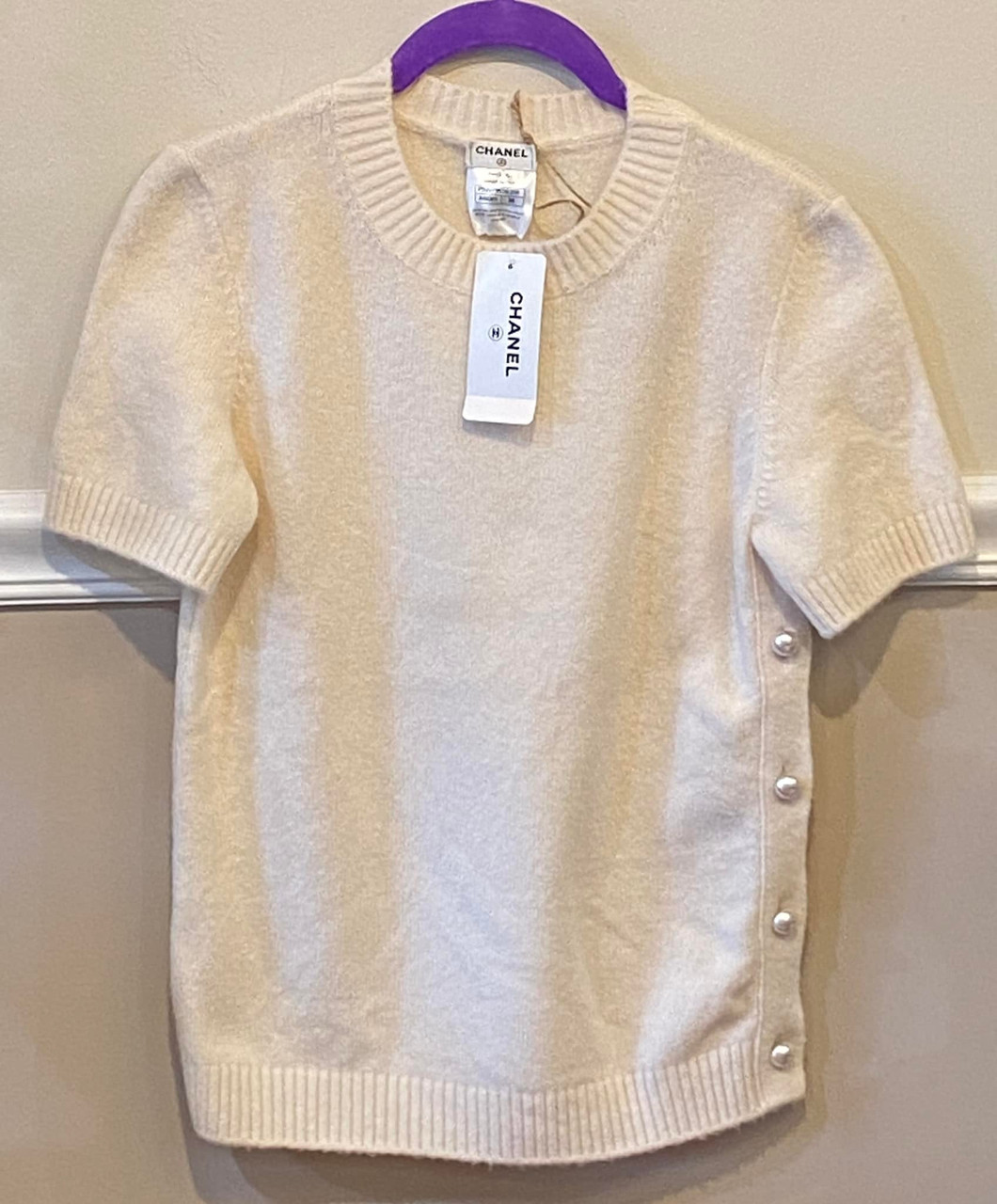 chanel short sleeve sweater