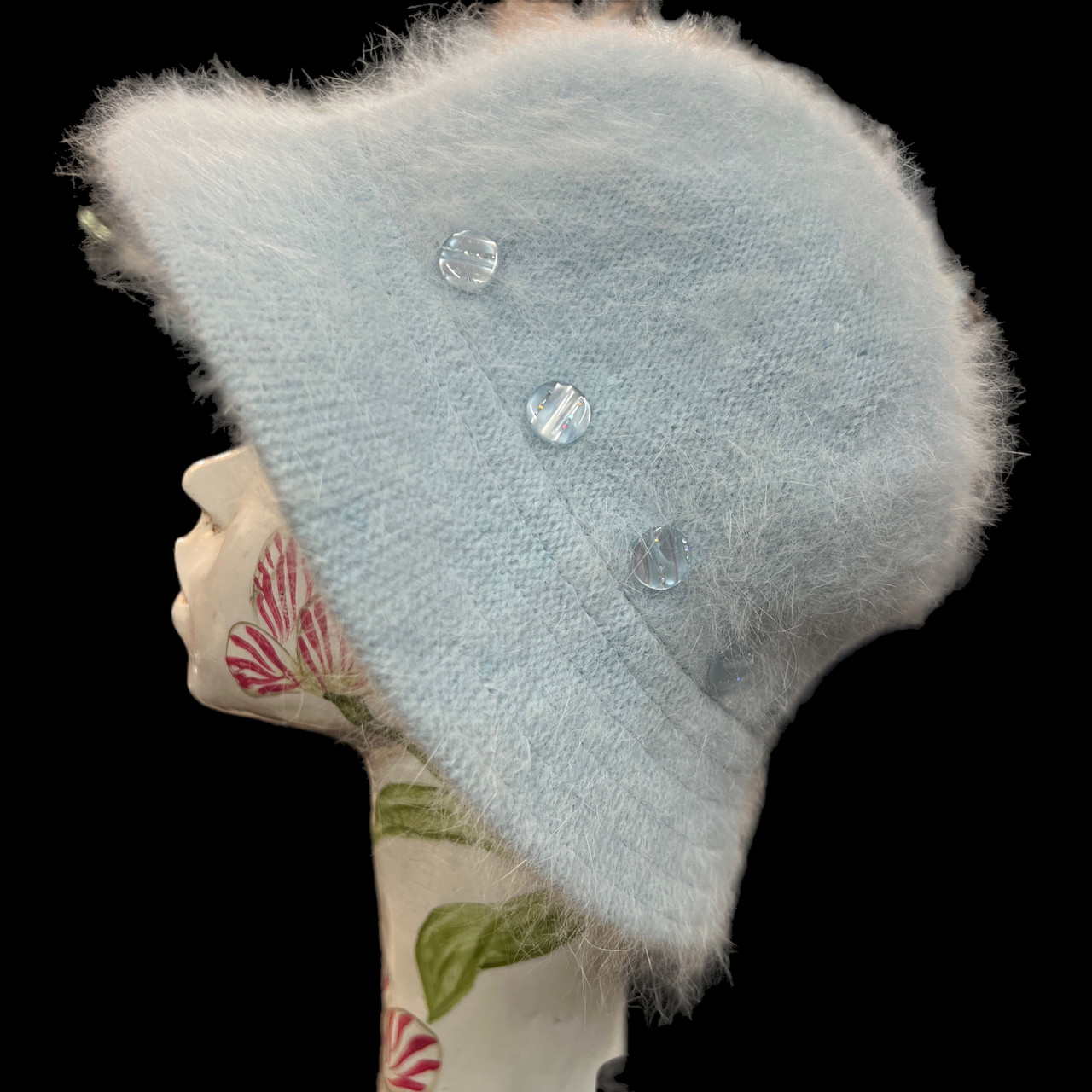 SOLD! Angora Blend Bucket Hat in Baby Blue