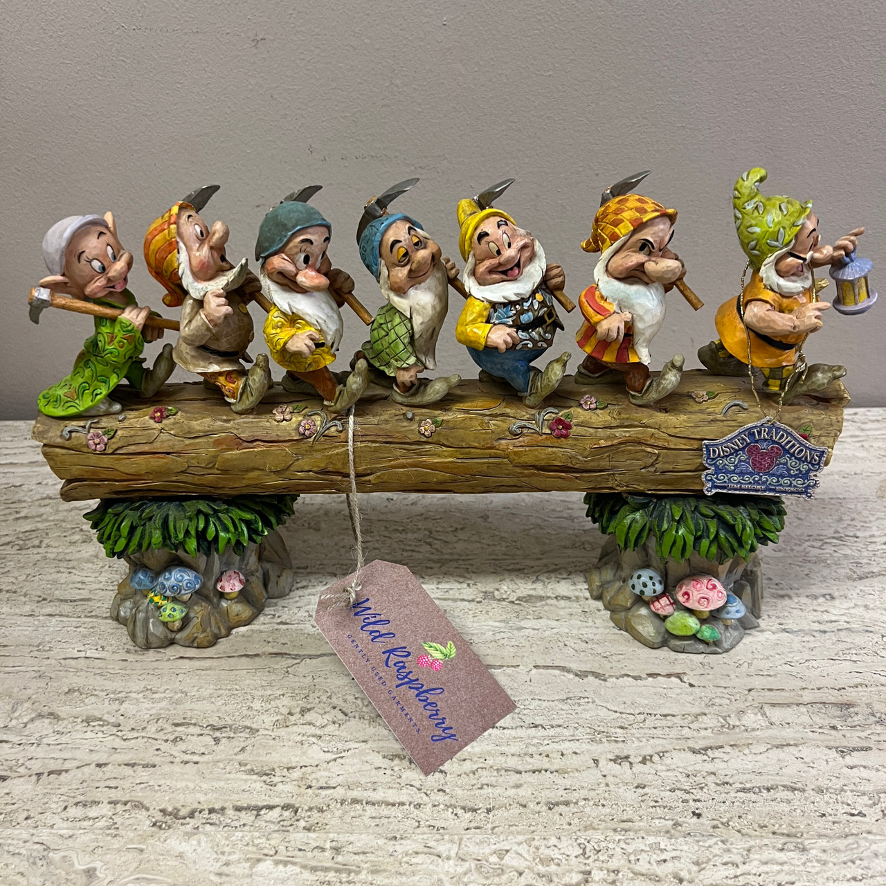 Disney Traditions 7 Dwarfs on a Log by Jim Shore