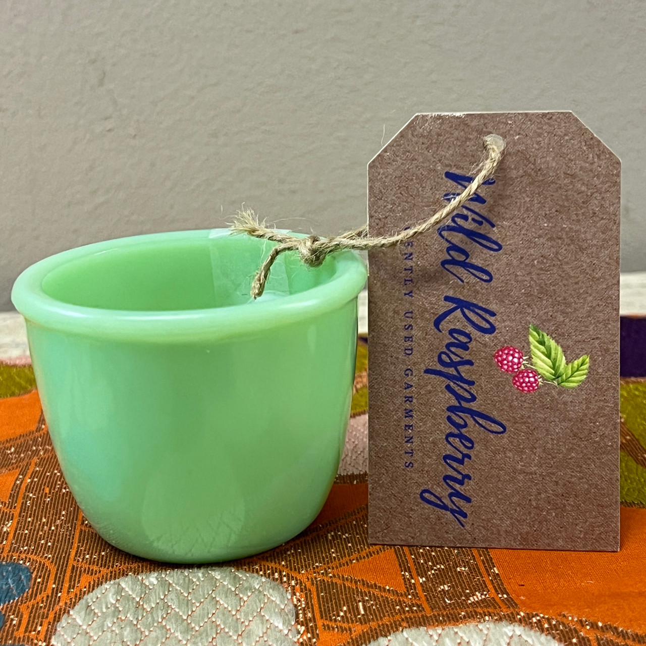 McKee Jadeite Green Glass Custard Cup