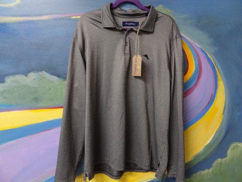 3-Button Long Sleeve Polo Shirt