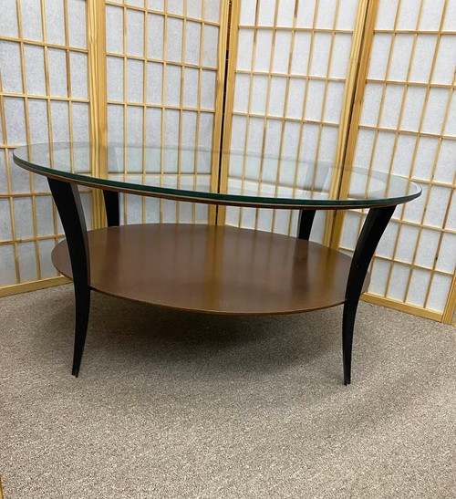 Custom Steel and Glass Coffee Table, Art Deco Style, 16"  High, 36" Width

High Quality