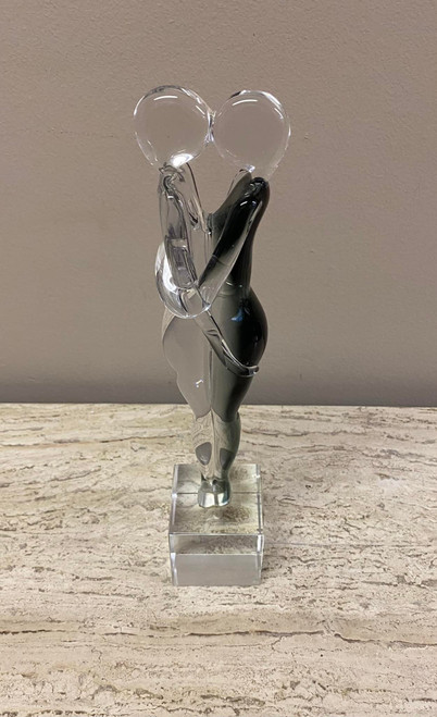 Vintage 1970's sculpture of man and woman, made by Renato Anatra, born 1943, one of the glass artists of Murano, Italy.