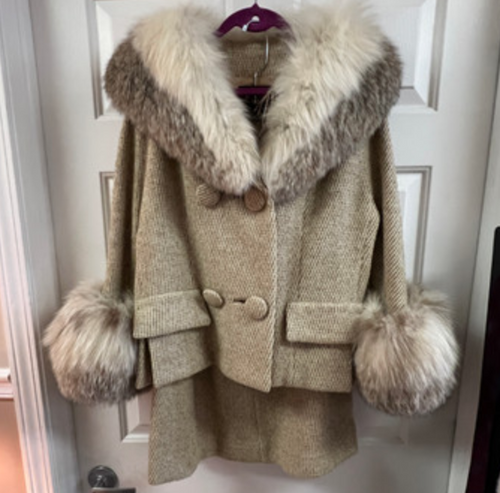 Vintage Suit with Fur Collar and Cuffs Loomed Exclusively for Monarch New York