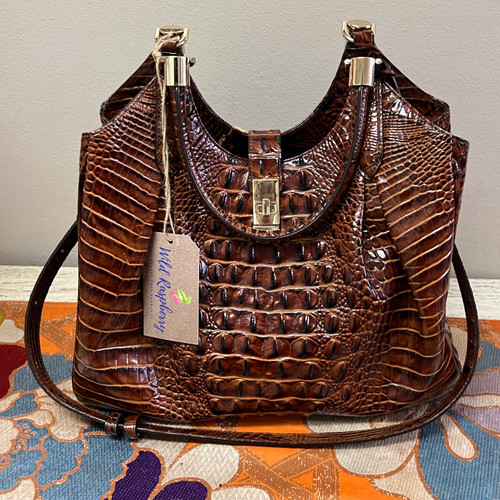 Brahmin Celia in Pecan Melbourne Genuine Leather Shoulder Bag