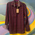 Luxury Long Sleeve Red & Blue Plaid Embroidered Inner Collar Shirt
