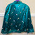 One of a Kind Embroidered Oriental Silk Jacket, Size Medium