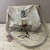 Handcrafted and Upcycled White Leather Handbag