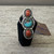 Sterling Turquoise & Carnelian Triple Stone Ring