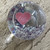 Vintage 1980s Handblown Art Glass Paperweight with Heart