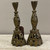 Impeccable Vintage Jerusalem Brass Candlesticks by Tamar Israel 9"