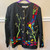 Vintage Black Jacket with Multicolor Giraffe Embroidery