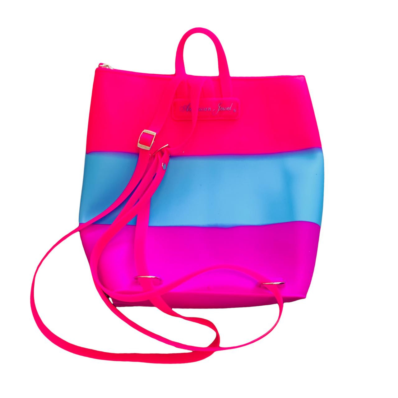 American Jewel Neon Orange Yummy Gummy Silicone Drawstring Backpack Yummy Gummy Bubble Gum Scented Jelly Backpacks | HONEYPIEKIDS main image 2