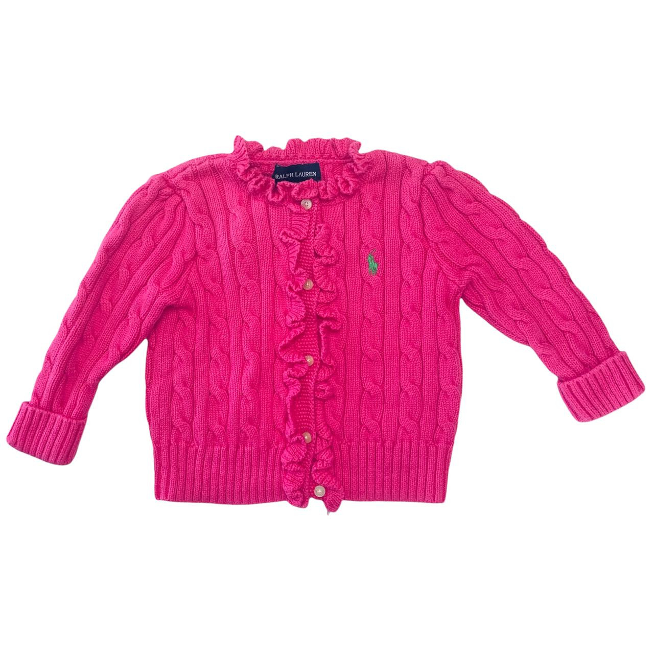 G12-Ralph Lauren, 6-12M, l/s cotton sweater cardig - Thread