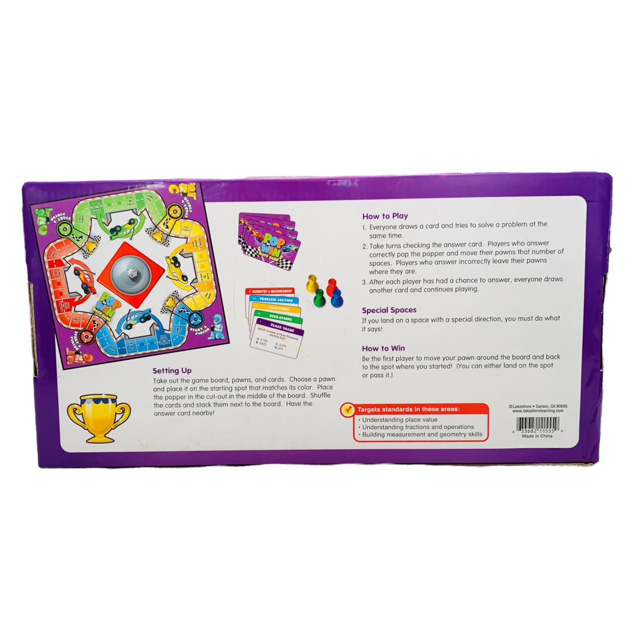 Lakeshore Pop to Win Common Core Math Board Game Grade 5 Home