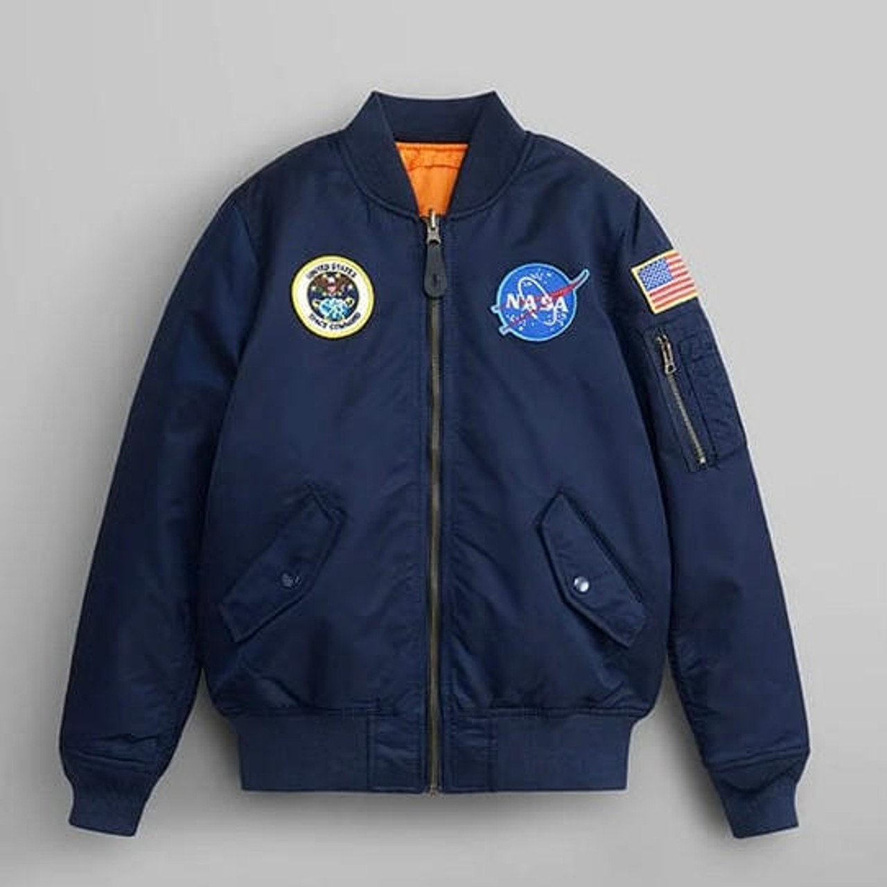 UO Alpha Industries MA-1 VF Navy Blue Men's NASA Bomber Jacket 2XL | eBay