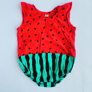Unknown G06-Unknown, 18-24M, 0/s cotton knit short romper Unknown G06-Unknown, 18-24M, 0/s cotton knit short romper