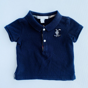 Burberry B-Burberry, 6-12M, s/s cotton knit polo shirt Burberry B-Burberry, 6-12M, s/s cotton knit polo shirt