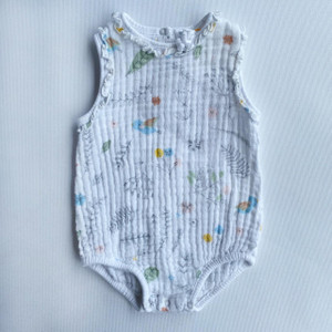 Angel Dear G-Angel Dear, 3-6M, 0/s cotton muslin short romper Angel Dear G-Angel Dear, 3-6M, 0/s cotton muslin short romper