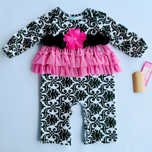 Peaches N Cream G-Peaches N Cream, 6-12M, l/s cotton knit pant rom