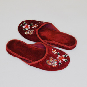 Unknown G-Unknown, 10, velvet embellished slippers