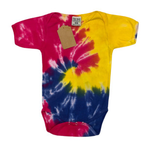 Pink/Yellow/Blue Tie Dye, front