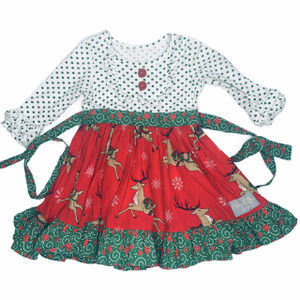 Green Dots/Red Reindeers, front Green Dots/Red Reindeers, front