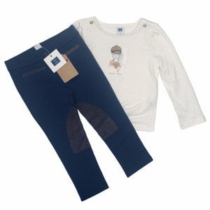 Janie and Jack G02-Janie and Jack, 2Y, l/s cotton tee shirt pant Janie and Jack G02-Janie and Jack, 2Y, l/s cotton tee shirt pant