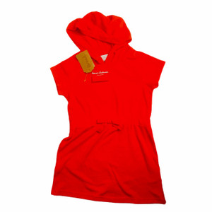 NEW Red Hooded Dress, front NEW Red Hooded Dress, front