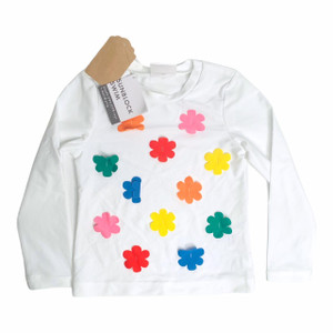 NEW White/Multi Flowers, front NEW White/Multi Flowers, front