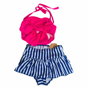 Pink/Blue/White Striped, front