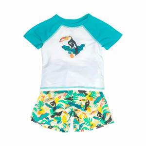 White/Teal Toucan, front White/Teal Toucan, front