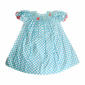 Vive la Fete G12-Vive la Fete, 2Y, s/s cotton smocked dress Vive la Fete G12-Vive la Fete, 2Y, s/s cotton smocked dress