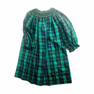 Vive la Fete G12-Vive la Fete, 4Y, l/s silk smocked dress Vive la Fete G12-Vive la Fete, 4Y, l/s silk smocked dress