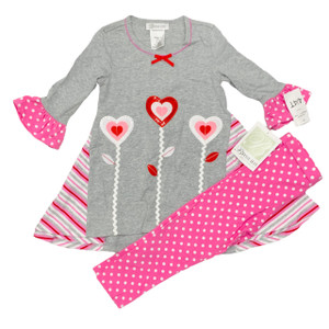 NEW Gray/Pink Hearts, front NEW Gray/Pink Hearts, front