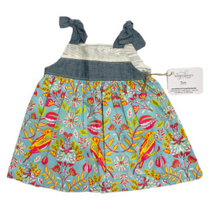 NEW Blue/Pink Bird/Floral, front NEW Blue/Pink Bird/Floral, front