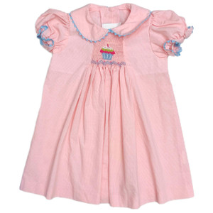 Used Pink Gingham Cupcake, front Used Pink Gingham Cupcake, front