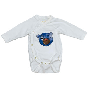 Used White/Blue Bear, front Used White/Blue Bear, front