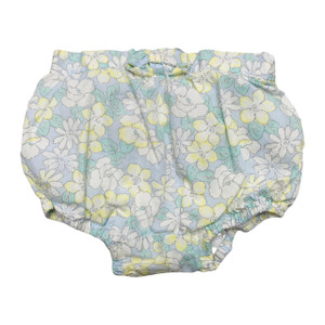 3-6 Months Blue/Yellow Floral Bubble, front 3-6 Months Blue/Yellow Floral Bubble, front