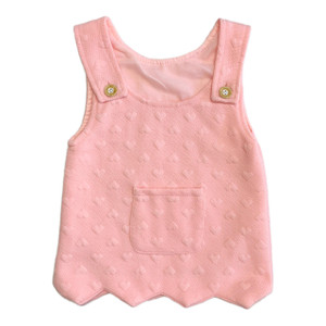 3-6 Months Pink Quilted Hearts, front 3-6 Months Pink Quilted Hearts, front
