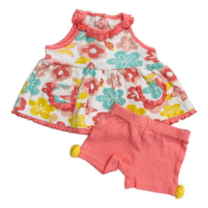 Pink/Yellow/Teal Floral/Dots, front Pink/Yellow/Teal Floral/Dots, front