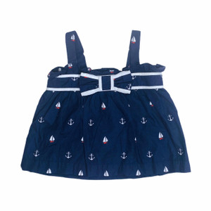 Blue/White Boats/Anchors, front Blue/White Boats/Anchors, front