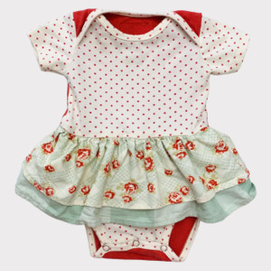 Cream/Dark Coral/Green Dots/Floral, front