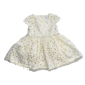 Cream/Gold Metallic Heart, front