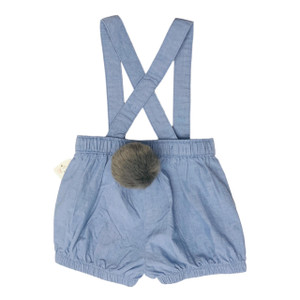 Blue Chambray Bunny Tail, back Blue Chambray Bunny Tail, back