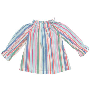 White/Pink/Blue/Green Stripes, front