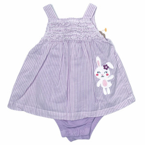 Purple/White Stripe Bunny, front Purple/White Stripe Bunny, front