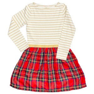 Red/Cream/Gold Plaid/Stripes, front Red/Cream/Gold Plaid/Stripes, front
