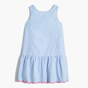 G04-Crewcuts, 10Y, 0/s cotton dress, Blue Seersucker G04-Crewcuts, 10Y, 0/s cotton dress, Blue Seersucker